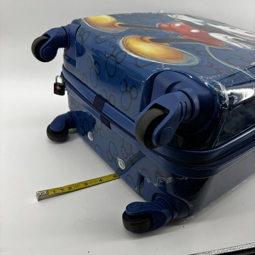 Disney Parks Mickey Mouse Hardbody Rolling Swivel 4 wheel Suitcase Luggage 21